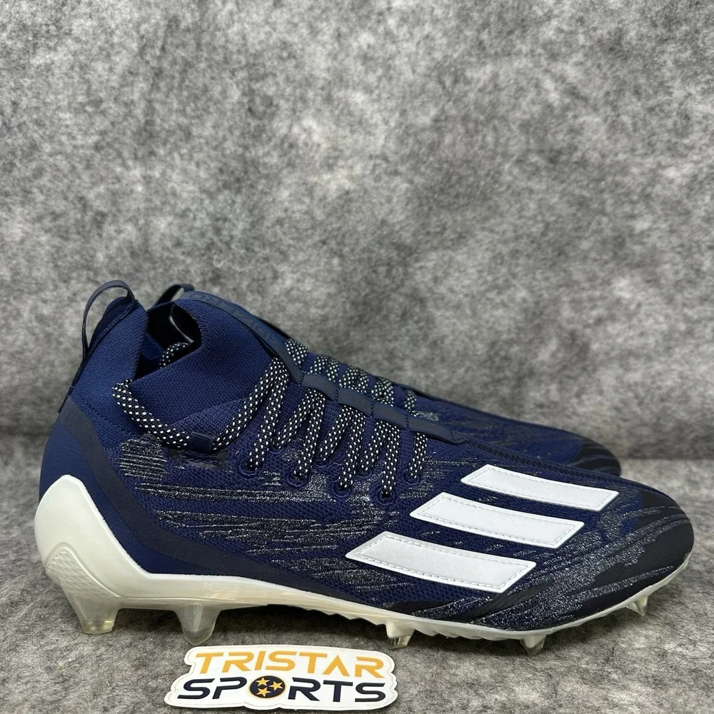 Adidas Adizero Primeknit Football Cleats Mens Size 12.5 Navy White GV9623